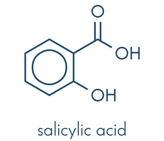 Structural formula of salicylic acid